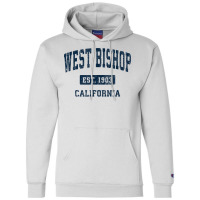 West Bishop California Ca Vintage Athletic Sports Design T Shirt Champion Hoodie | Artistshot