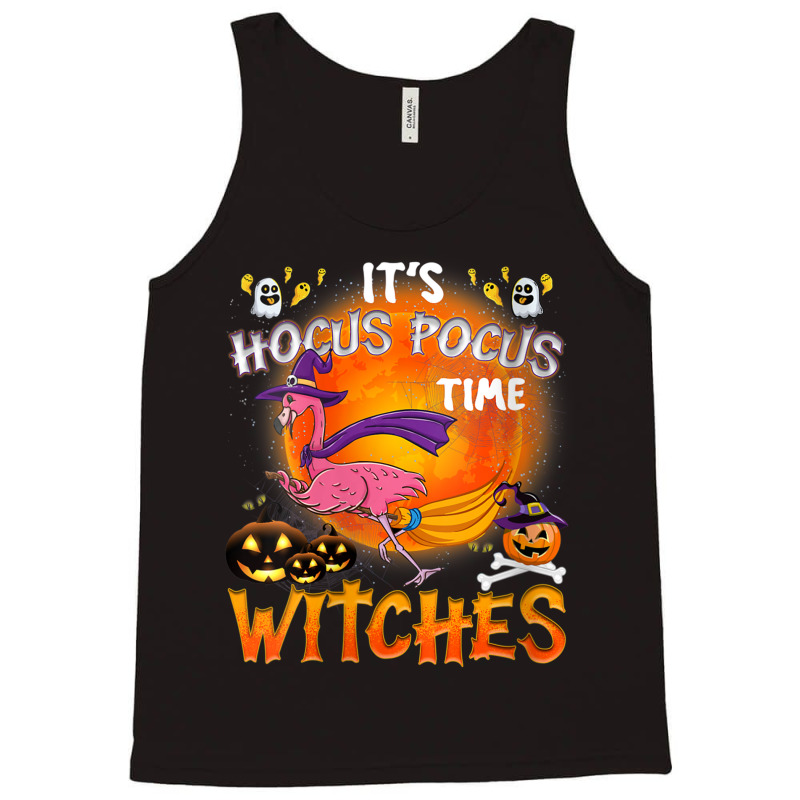 Womens Its Hocus Pocus Time Witches Flamingo Tank Top | Artistshot