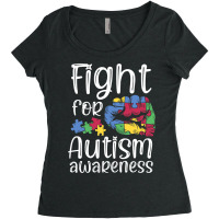 Fight For Autism Awareness World Autism Awareness Day 2021 T Shirt Women's Triblend Scoop T-shirt | Artistshot