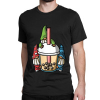 Womens Kawaii Gnomes Boba Milk Tea Bubble Tea Anime Classic T-shirt | Artistshot