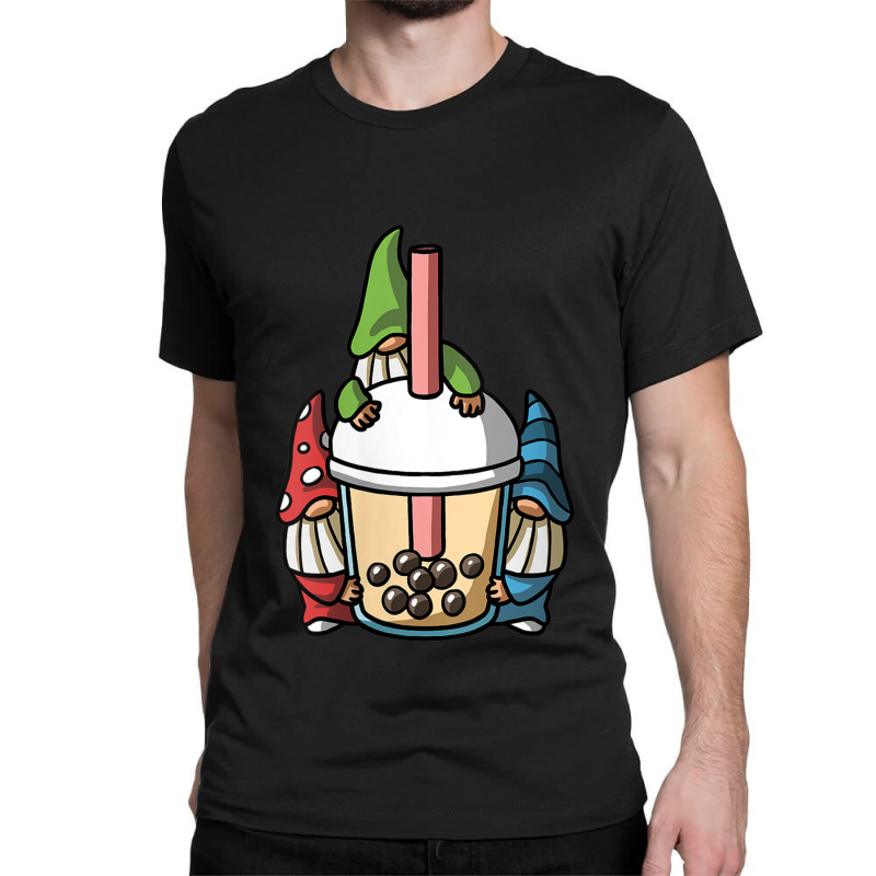 Womens Kawaii Gnomes Boba Milk Tea Bubble Tea Anime Classic T-shirt | Artistshot