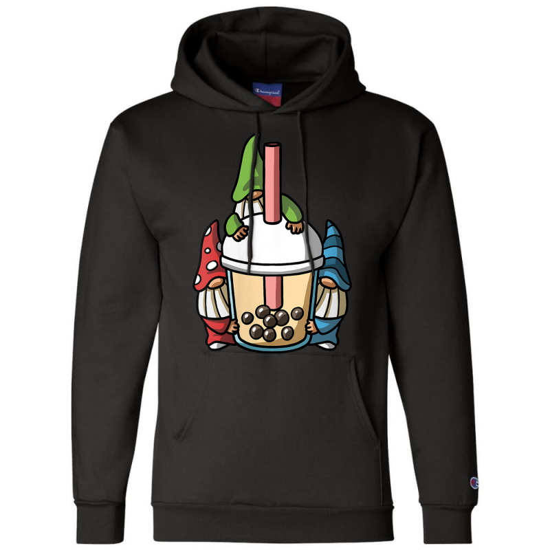 Womens Kawaii Gnomes Boba Milk Tea Bubble Tea Anime Champion Hoodie | Artistshot