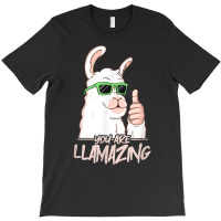 You Are Llamazing   Birthday Party Cool Alpaca Hipster Drips T Shirt T-shirt | Artistshot