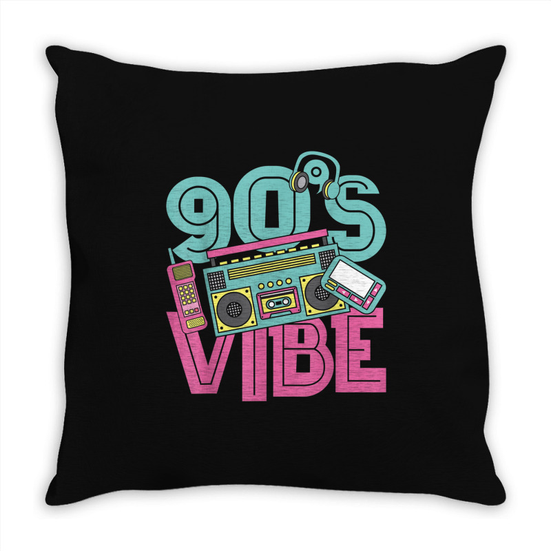 90s Vibe Vintage 1990s Music 90s Costume Party Nineties Characters Car Throw Pillow | Artistshot