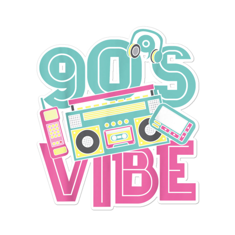 90s Vibe Vintage 1990s Music 90s Costume Party Nineties Characters Car Sticker | Artistshot