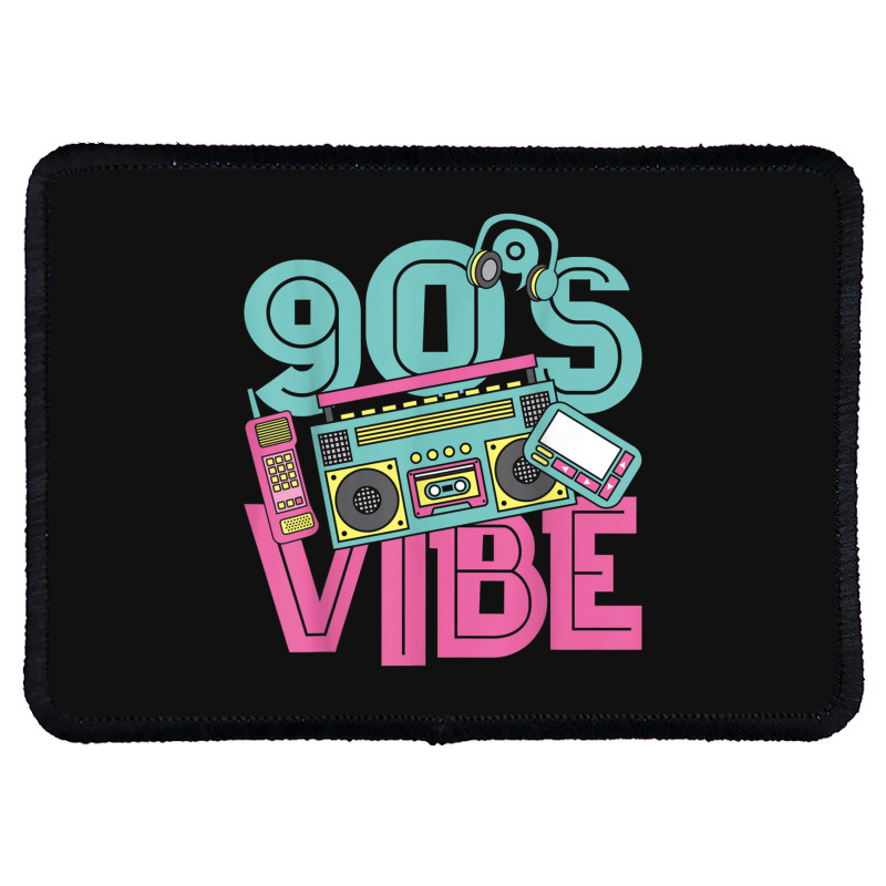 90s Vibe Vintage 1990s Music 90s Costume Party Nineties Characters Car Rectangle Patch | Artistshot