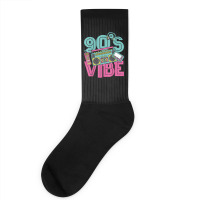 90s Vibe Vintage 1990s Music 90s Costume Party Nineties Characters Car Socks | Artistshot