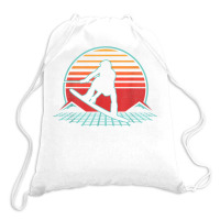 Wakeboard Retro Vintage 80s Style Wakeboarding Gift T Shirt Drawstring Bags | Artistshot