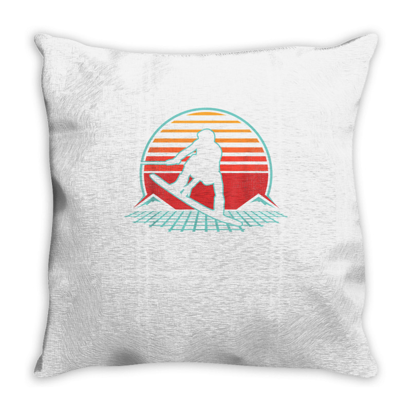 Wakeboard Retro Vintage 80s Style Wakeboarding Gift T Shirt Throw Pillow | Artistshot