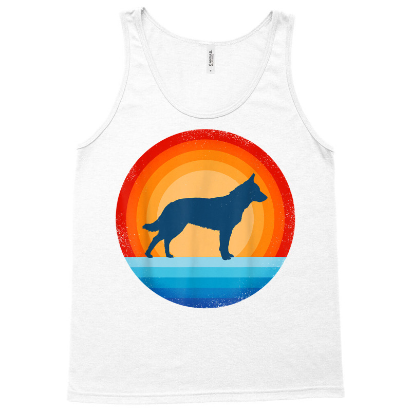 Blue Heeler Australian Cattle Dog Retro Vintage 70s Sunset T Shirt Tank Top by densonozmastonmq | Artistshot