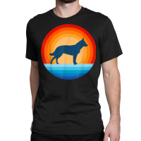 Blue Heeler Australian Cattle Dog Retro Vintage 70s Sunset T Shirt Classic T-shirt | Artistshot