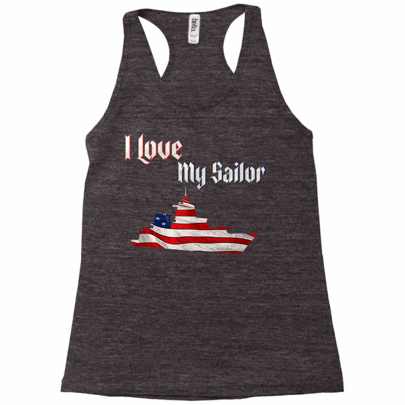 Military Support Us Flag Naval I Love My Sailor Tank Top Racerback Tank by BrandalynSaetern | Artistshot