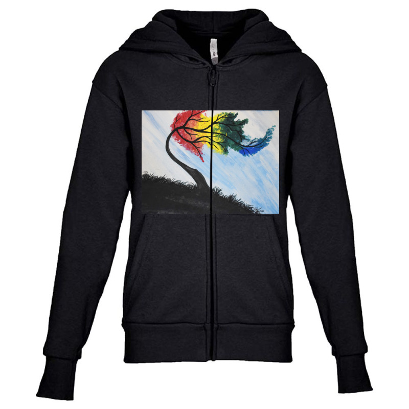 Colorful Life Youth Zipper Hoodie by fahedyasin | Artistshot