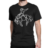 Vintage Rodeo Shirt Bucking Bronco Horse Riding Cowboy T Shirt Classic T-shirt | Artistshot