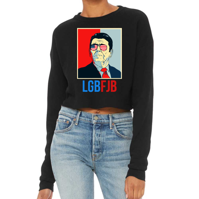 Lgbfjb  Us Flag Sunglasses Cropped Sweater | Artistshot