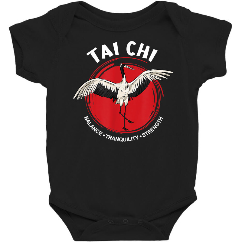 Tai Chi Crane Balance Tranquility Strength   Qigong Tai Chi T Shirt Baby Bodysuit by butacnlzaidelpz | Artistshot