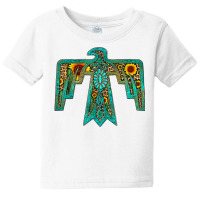 Western Sunflower Turquoise Native American Thunderbird Girl T Shirt Baby Tee | Artistshot