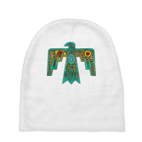 Western Sunflower Turquoise Native American Thunderbird Girl T Shirt Baby Beanies | Artistshot