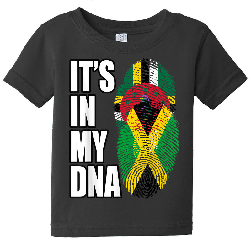 Dominica And Jamaican Mix Dna Flag Heritage T Shirt Baby Tee by caulkyuladdenrxi | Artistshot