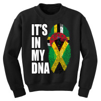 Dominica And Jamaican Mix Dna Flag Heritage T Shirt Youth Sweatshirt | Artistshot