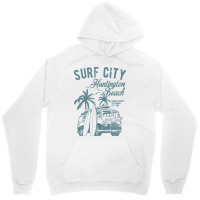 Vintage Cool Huntington Beach Surf City Sunset Surf Minivan Tank Top Unisex Hoodie | Artistshot