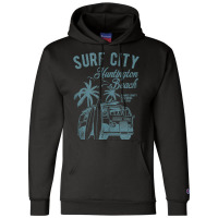 Vintage Cool Huntington Beach Surf City Sunset Surf Minivan Tank Top Champion Hoodie | Artistshot