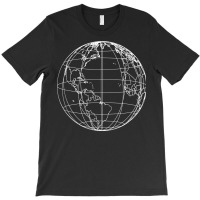 World Globe Line Art Map Planet Earth Atlas Travel T Shirt T-shirt | Artistshot