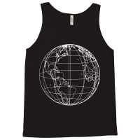 World Globe Line Art Map Planet Earth Atlas Travel T Shirt Tank Top | Artistshot