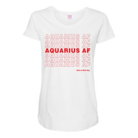 Aquarius Af Maternity Scoop Neck T-shirt | Artistshot