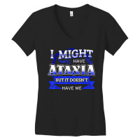 Ataxia Neurological Sign Hemiataxia Blue Ribbon Neurologists T Shirt Women's V-neck T-shirt | Artistshot