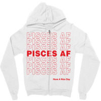 Pisces Af Zipper Hoodie | Artistshot