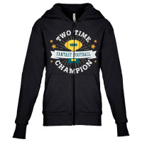 Two Time Champion Fantasy Football Premium T Shirt Youth Zipper Hoodie | Artistshot