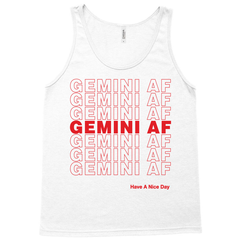 Gemini Af Tank Top by Artees Artwork | Artistshot