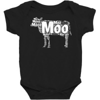 Typography Word Art Cow T Shirt Baby Bodysuit | Artistshot