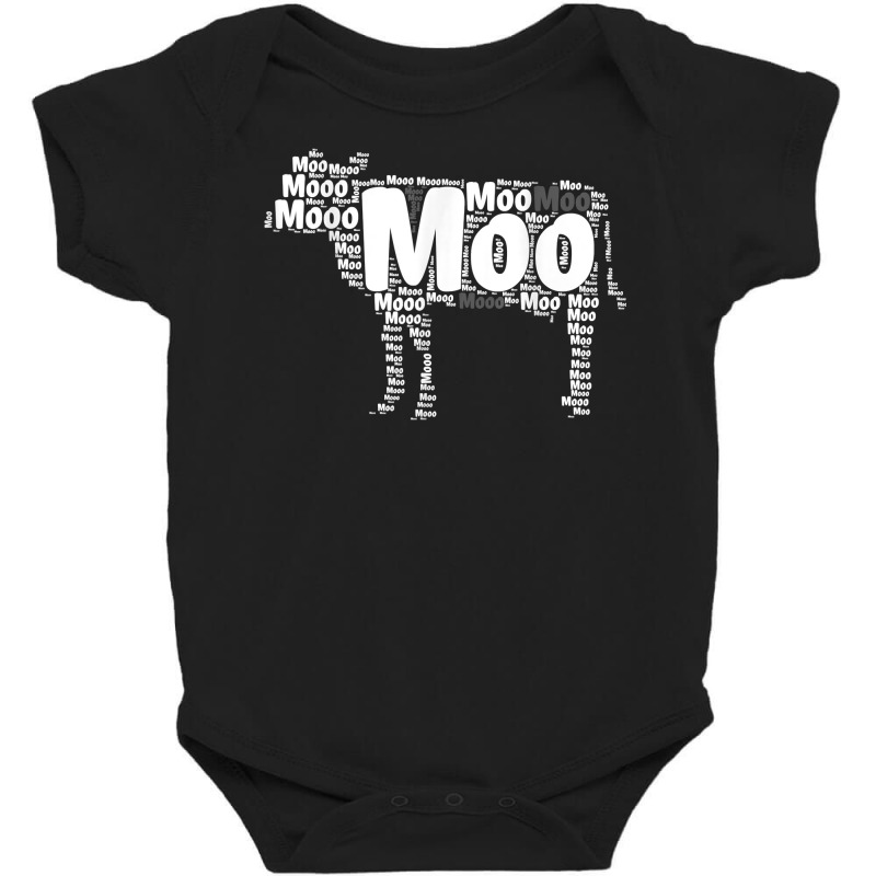 Typography Word Art Cow T Shirt Baby Bodysuit by zagelmaglime | Artistshot