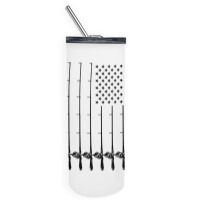 American Flag Fishing Sticker Skinny Tumbler | Artistshot