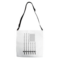 American Flag Fishing Sticker Adjustable Strap Totes | Artistshot