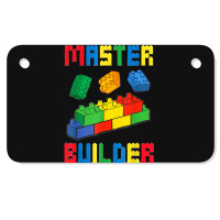 Brick Builder Funny Blocks Building Master Builder Toys Kids Motorcycle License Plate | Artistshot