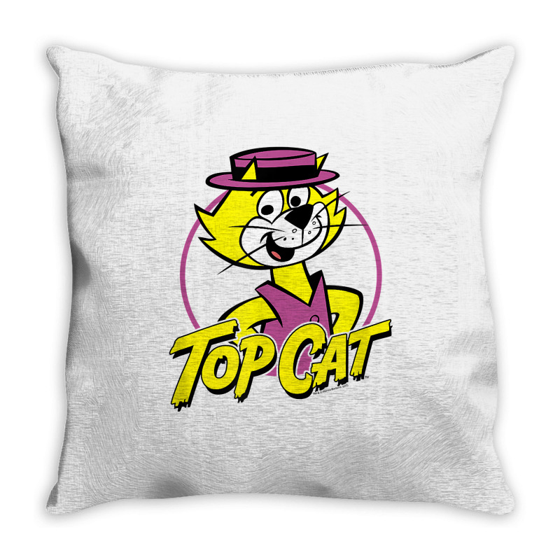 Top Cat Top Circle T Shirt Throw Pillow | Artistshot