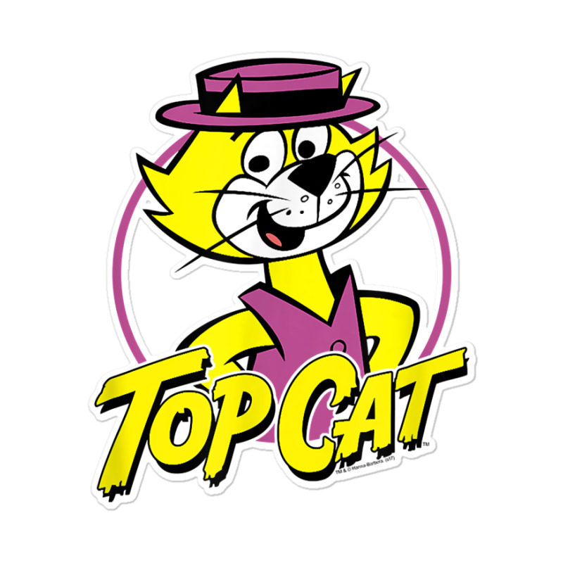 Top Cat Top Circle T Shirt Sticker | Artistshot