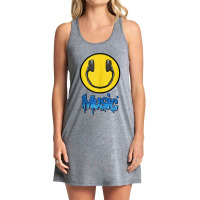 Music I Love The 90's Dj Headphones Smile Face Headset Raver Funny Men Tank Dress | Artistshot