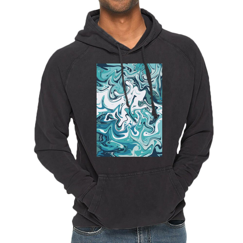 Blue Swirls   Marble Vintage Hoodie by Kelly S | Artistshot