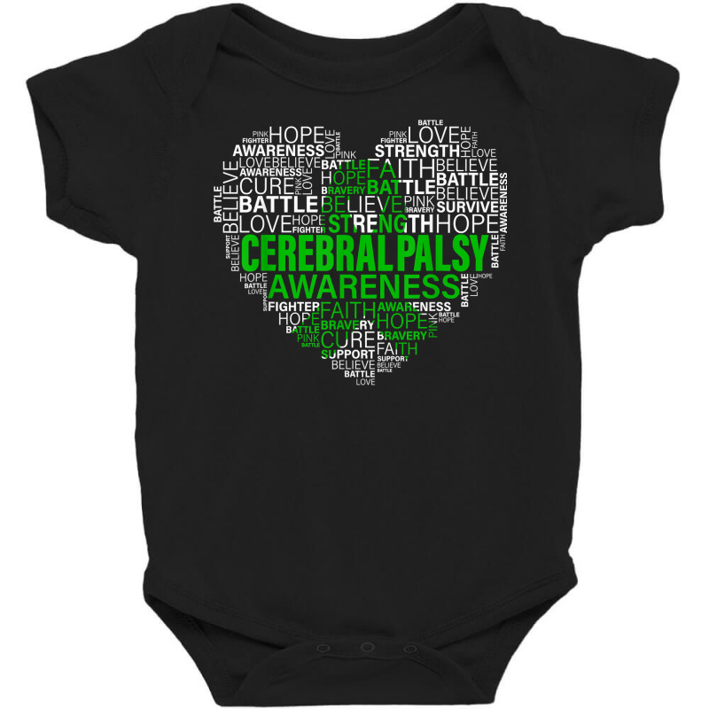 Cerebral Palsy Awareness Hope Support Strong Warrior T Shirt Baby Bodysuit | Artistshot