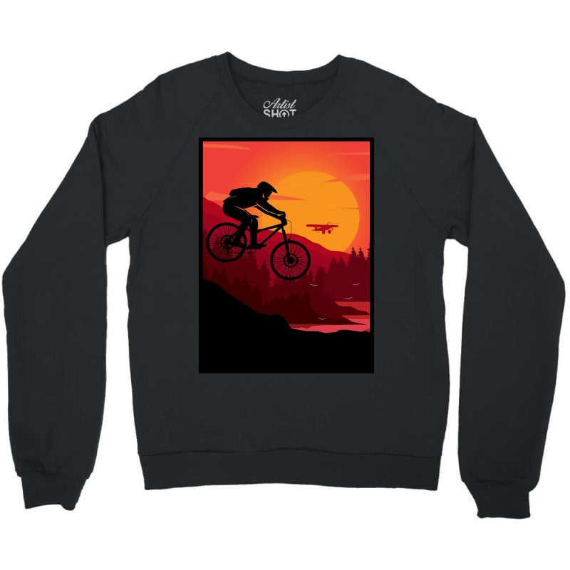 Mountain Bikes Crewneck Sweatshirt by Kelly S | Artistshot