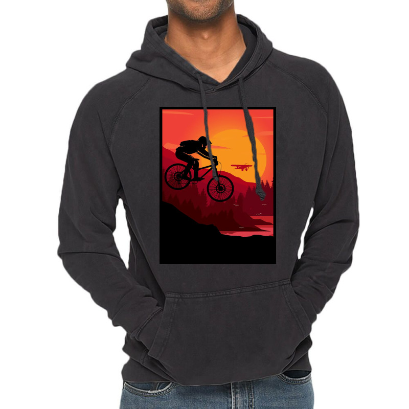 Mountain Bikes Vintage Hoodie by Kelly S | Artistshot