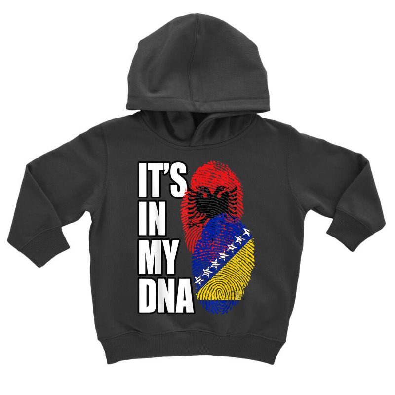 Bosnian And Albanian Mix Dna Flag Heritage Gift T Shirt Toddler Hoodie by swaratpoavonabil | Artistshot