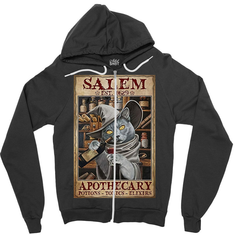 Salem Est. 1629 Zipper Hoodie by Kelly S | Artistshot