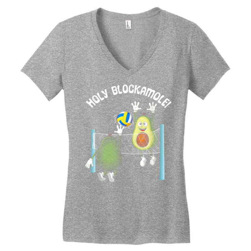 Holy Blockamole! Guacamole Player Blocker Volleyball T Shirt Women's V-Neck T-Shirt by smarrgialarc | Artistshot