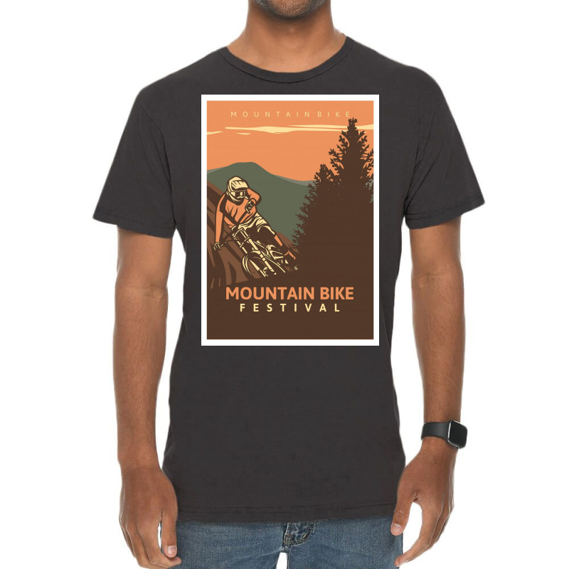 Retro Mountain Bike Festival Vintage T-Shirt by Kelly S | Artistshot