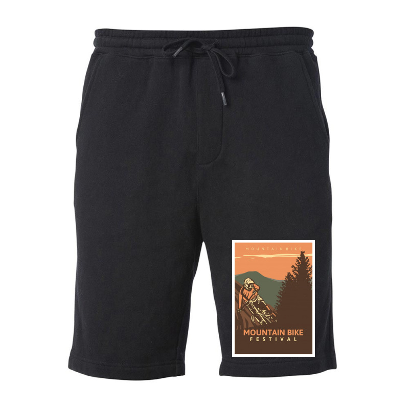 Retro Mountain Bike Festival Fleece Short by Kelly S | Artistshot